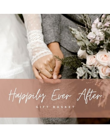 Happily Ever After - Gift Basket Flower Arrangement
