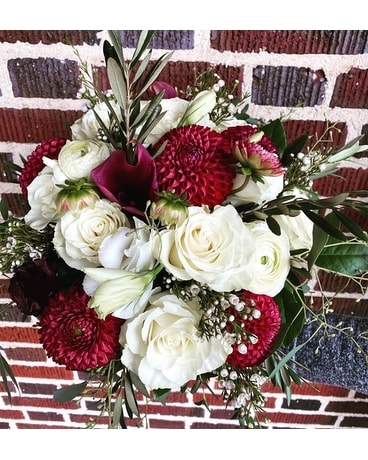 White and Burgundy
